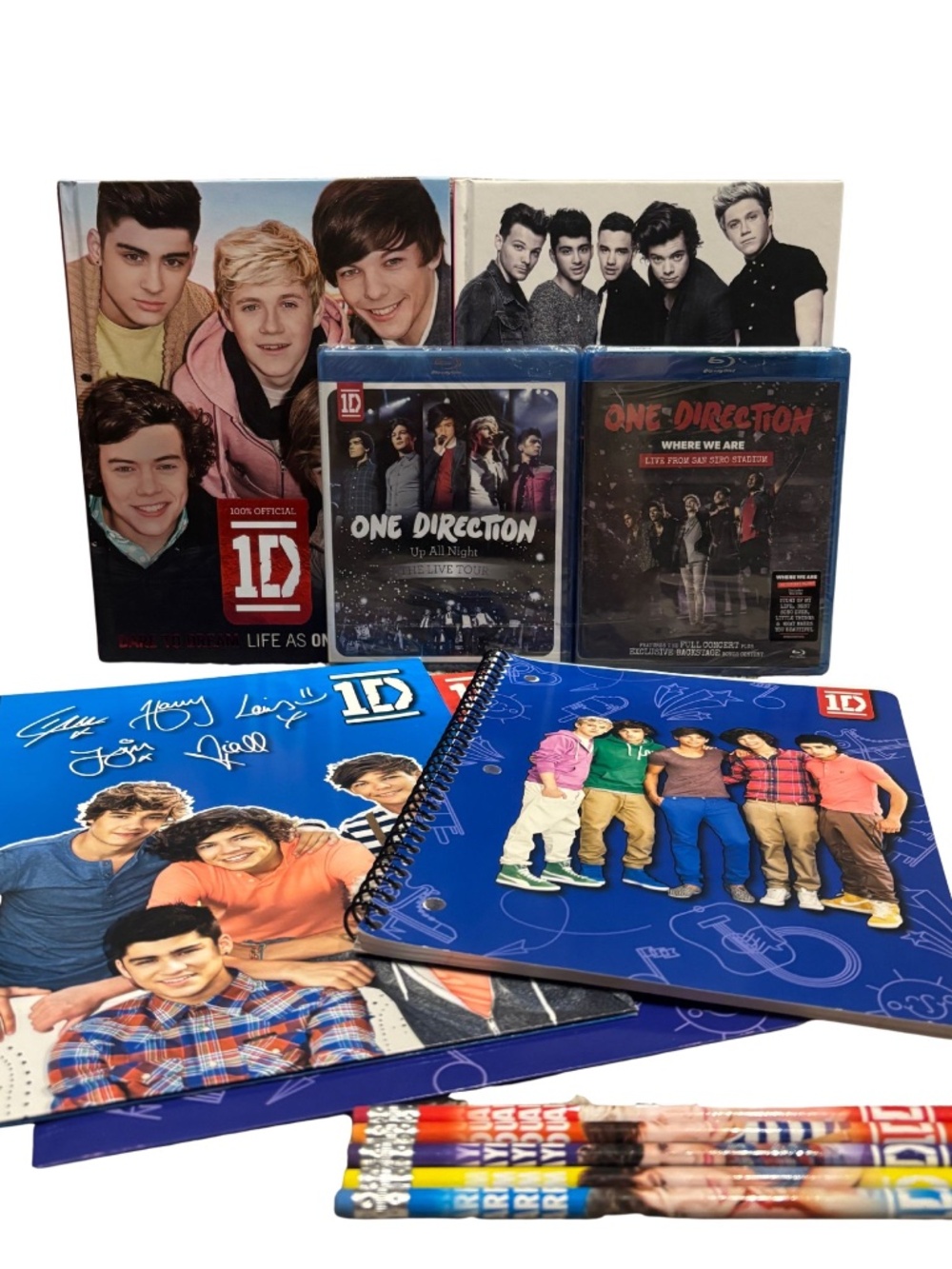 One Direction Concert Blu-rays, Books, Stationery Fan Bundle